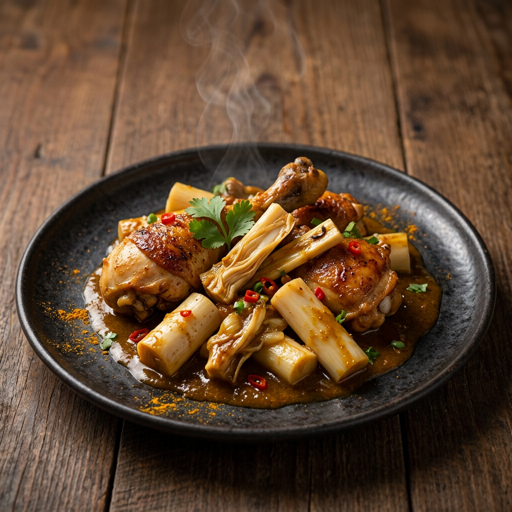 Cary poulet palmiste